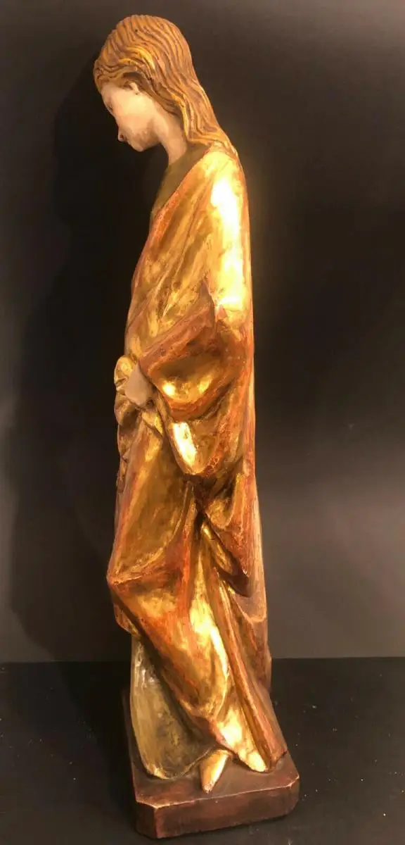 Heilige Katharina Alexandrien Blattgold Figur Holz geschnitzt 54 cm 30679 3