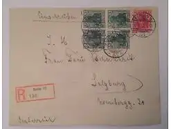 Deutsches Reich Reco Hindenburg Berlin Germania 5 Werte 14008