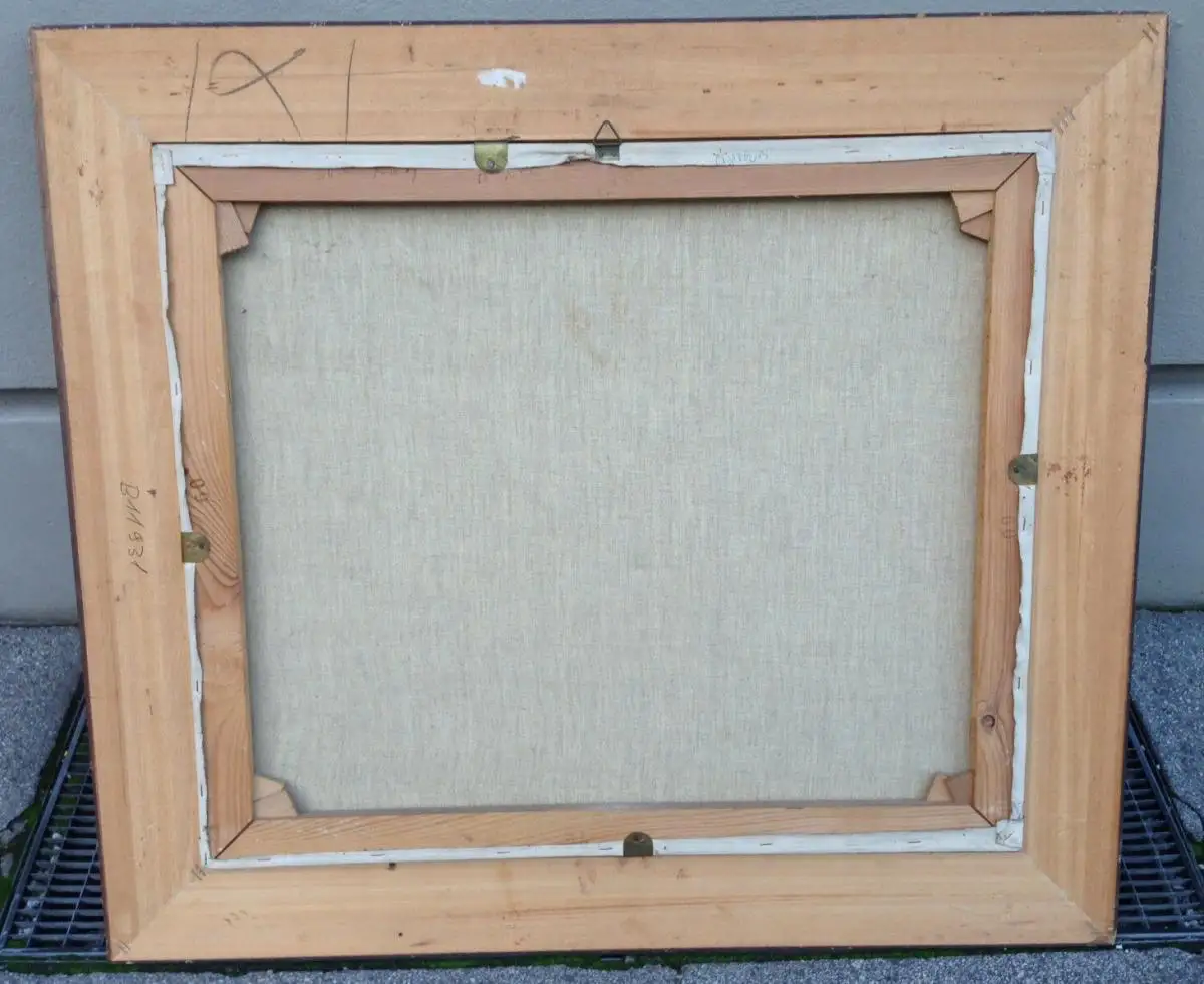 Curt A. Landwehr Bauernszene Öl auf Leinwand sign. 88 x 78,5 5