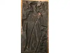 Heiliger Leopold Klosterneuburg  Bronze od. Messing schwer 42 X 21 Cm 25182