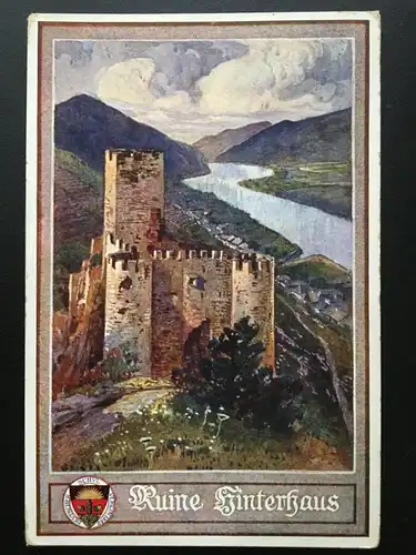 Deutscher Schulverein - Ruine Hinterhaus - Burg - Künstlerkarte 16011 TH