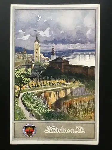 Deutscher Schulverein - Stein an der Donau - Kirche - Künstlerkarte 16008 TH