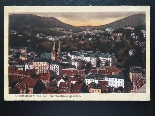 Baden-Baden - Von der Oberschule gesehen - Stadtansicht 180175 TH