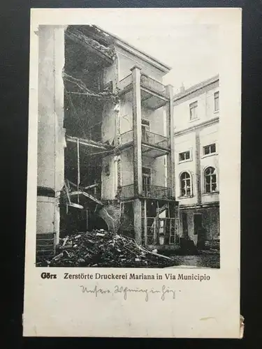 Görz - Zerstörte Druckerei Mariana in Via Municipio - Gorizia 170045 TH