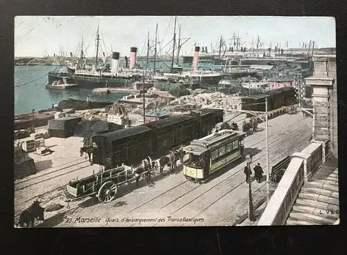 Marseille - Einschiffungsdocks - Schiffe Strassenbahn - Frankreich 400353 TH F