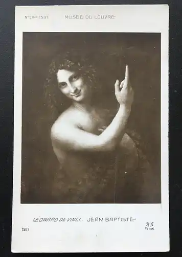 Jean Bapiste/Johannes der Täufer (L.Da Vinci) - Künstlerkarte 400386 TH F