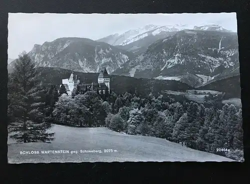 Schloss Wartenstein gegen Schneeberg - Niederösterreich 400390 TH ShNö