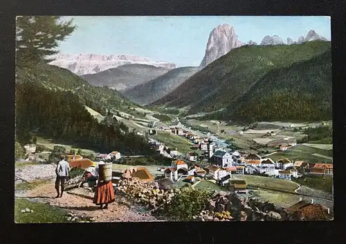 St. Ulrich - Blick auf Ort - gegen Langkofel - Südtirol Italien 400699 TH A
