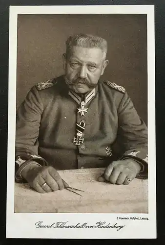 General Feldmarschall v Hindenburg Porträt Soldaten Militär Krieg 400620 TH SH1