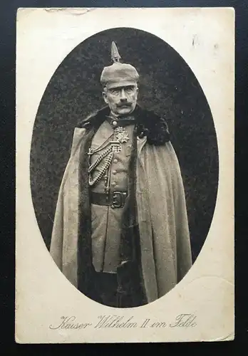 Kaiser Wilhelm II. im Felde - Porträt - Soldaten Militär Krieg 400613 TH SH1