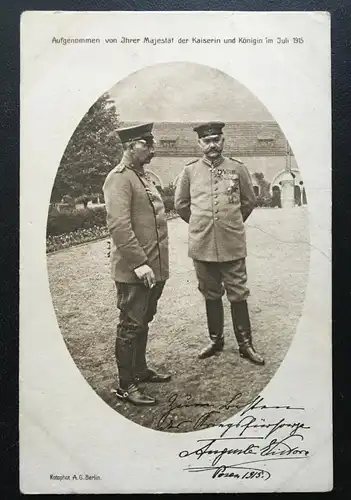 Kaiser Wilhelm II. & v. Hindenburg - Posen Soldaten Militär Krieg 400607 TH SH1