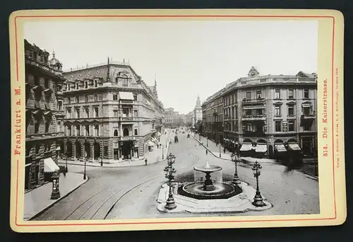 Foto Frankfurt Main Kaiserstrasse Brunnen Deutschland ca.10,8x16,6cm 400921 TH