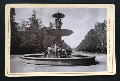 Foto Berlin Wrangelfontaine Thiergarten Brunnen Statue ca.10,7x16,6cm 400930 TH