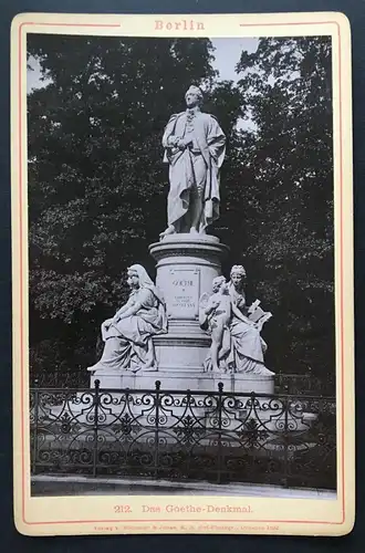 Foto Berlin Goethe-Denkmal Statue Diezel & Langer Wien ca.10,7x16,6cm 400929 TH