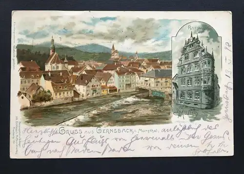 Gruss aus Gernsbach Murgtal (C.Münch) Baden-Württemberg Deutschland 400855 TH A