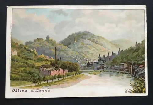 Altena a. Lenne Blick auf Ort Fluss Nordrhein-Westfalen Deutschland 400854 TH A