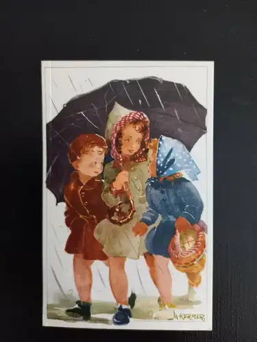 Drei Mädchen Kinder Regenschirm 400842 gr A