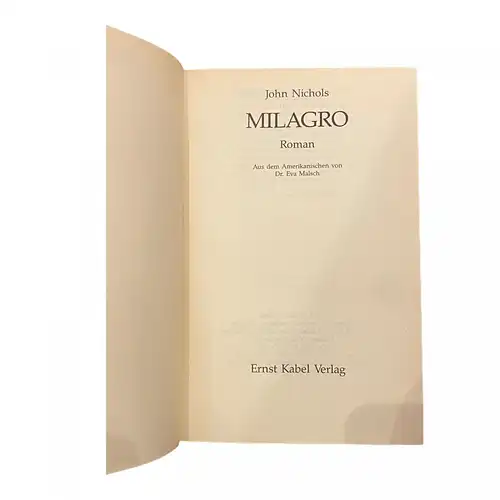 1424 John Nichols MILAGRO HC STADTGESCHICHTEN ROMAN EVA MALSCH