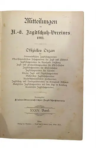 1176 Niederösterreichischer Jagdschutzverein MITTEILUNGEN DES N.-Ö. JAGDSCHUTZ