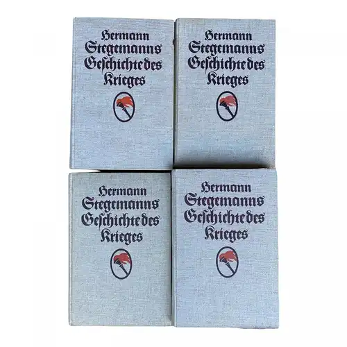 731 Hermann Stegemanns GESCHICHTE DES KRIEGES, BAND 1 - 4 HC