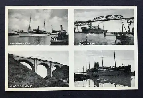 Nord-Ostsee Kanal Collage Schiff Brücke Schleswig-Holstein Deutschland 4006641TH