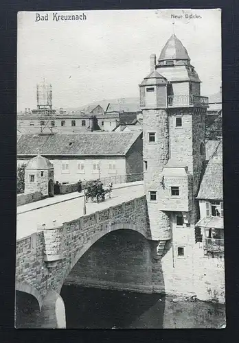 Bad Kreuznach Neue Brücke Stadt Kutsche Rheinland-Pfalz Deutschland  TH