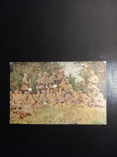 Soldaten - Waisenkinder  Korrespondenzkarte 400322 gr G