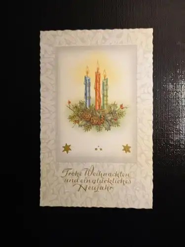 Frohe Weihnachten, 3 Kerzen, Glückwunschkarte 402272 gr