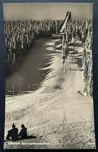 Eckerloch Sprungschanze Harz Schnee Berg Sachsen-Anhalt Deutschland 401014 TH A