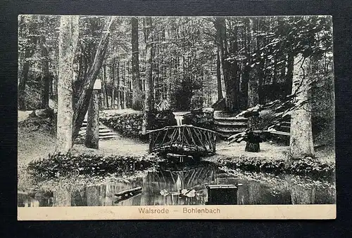 Walsrode Bohlenbach Teich Brücke Wald Baum Niedersachsen Deutschland 401007 A