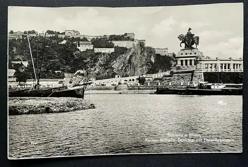 Koblenz Rhein Kaiser-Wilhelm-Denkmal Schiff Rheinland-Pfalz Deutschland 401009 A