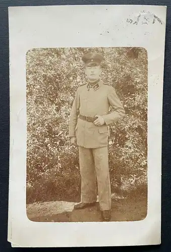 Porträt Soldat Uniform Schirmmütze Kragen Gürtel Militär Krieg 401041 TH A