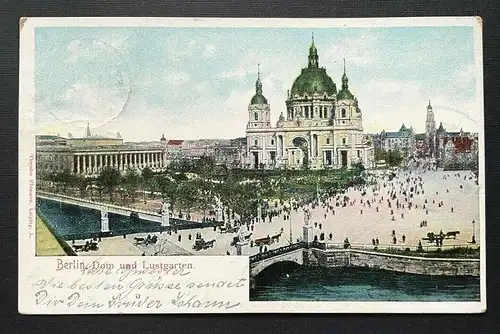 Berlin Dom Lustgarten Park Kirche Platz Brücke Fluss Turm Deutschland 401034 A