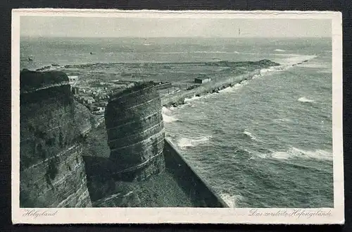 Helgoland Zerstörtes Hafengelände Nordsee SchleswigHolstein Deutschland 401078 A