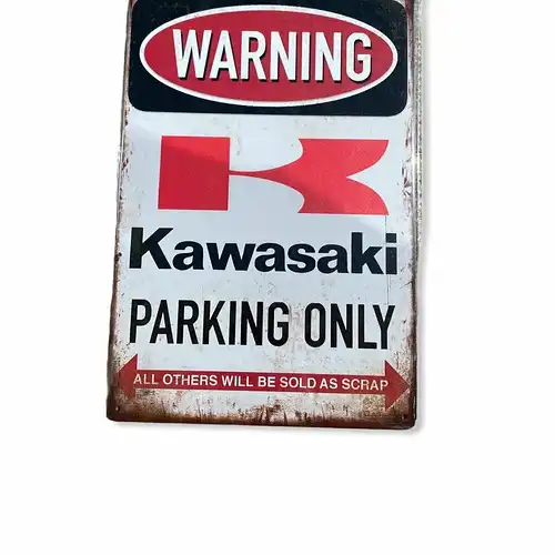 Nostalgie Vintage Schild Kawasaki Parking 30x20 12084