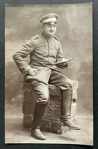 Porträt Soldat Uniform Schirmmütze Bart Militär Krieg 410101 TH
