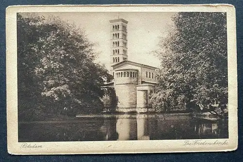 Potsdam Friedenskirche Turm Gebäude See Park Brandenburg Deutschland 410459 TH