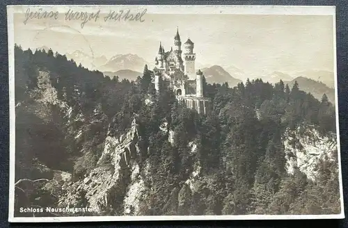 Schloss Neuschwanstein Berg Festung Allgäu Wald Bayern Deutschland 410159 TH C