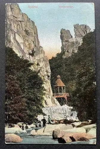 Bodetal Kronentempel Schlucht Felsen Harz Sachsen-Anhalt Deutschland 410148 TH C