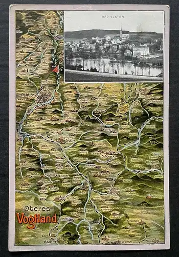 Bad Elster Kurort Oberes Vogtland Landkarte Sachsen Deutschland 402178 TH A