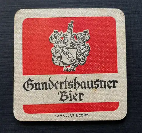 Bierdeckel Gundertshausner Bier Brauerei Flamingo Fruchtsaft Gundertshausen