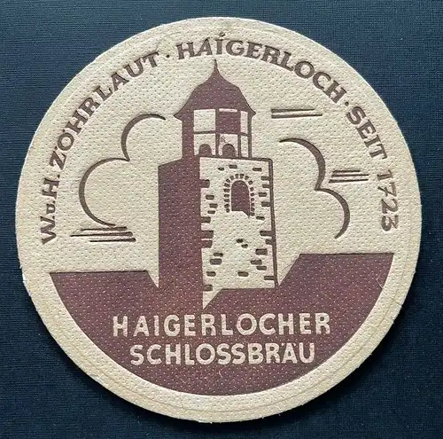 Bierdeckel Haigerlocher Schlossbräu Brauerei Baden-Württemberg Haigerloch
