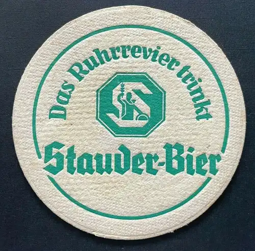 Bierdeckel Stauder-Bier Brauerei Das Ruhrrevier trinkt Nordrhein-Westfalen