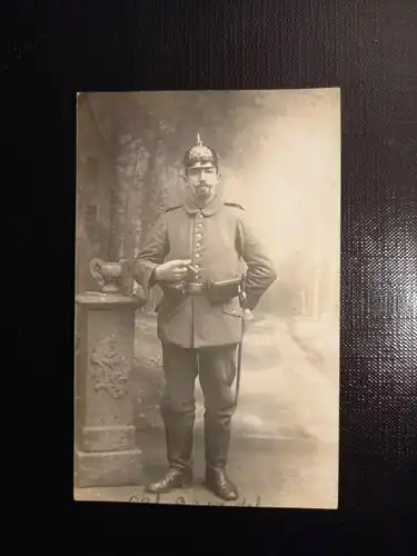 Deutsches Reich Pickelhaube Soldat mit Zigarre 410488 gr