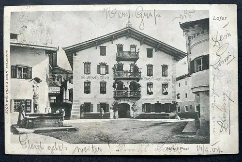 Lofer Hotel Post Gasthof Gebäude Haus Ortschaft Salzburg Österreich 410703