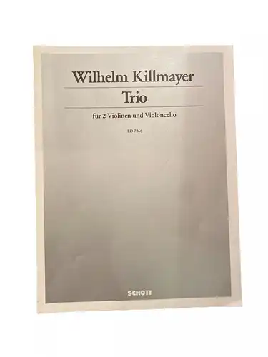 1933 Wilhelm Killmayer TRIO: 2 VIOLINEN UND VIOLONCELLO. SPIELPARTITUR.