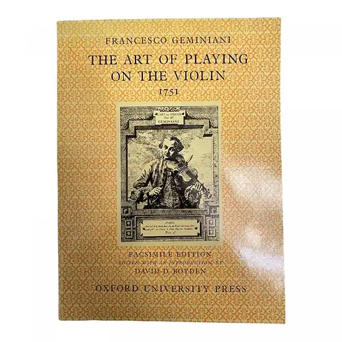 1752 Francesco Geminiani THE ART OF PLAYING ON THE VIOLIN
