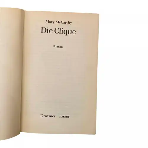 1680 Mary McCarthy DIE CLIQUE. HC Roman Sehr guter Zustand!