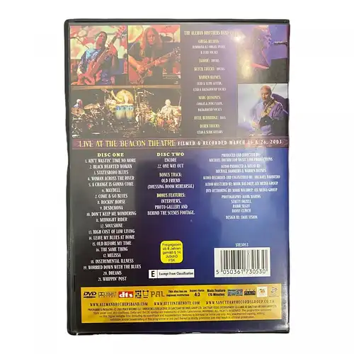 1504 Sanctuary Records THE ALLMAN BROTHERS BAND - LIVE AT THE BEACON THEATRE HC