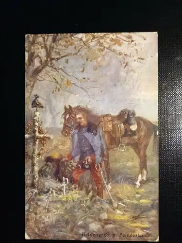 Heldengrab im Feindeslande, Mann mit Pferd 402791 gr